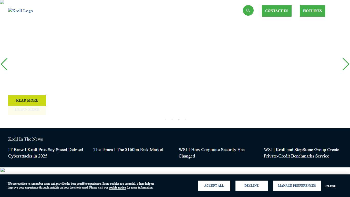 Kroll Financial and Risk Advisory Solutions